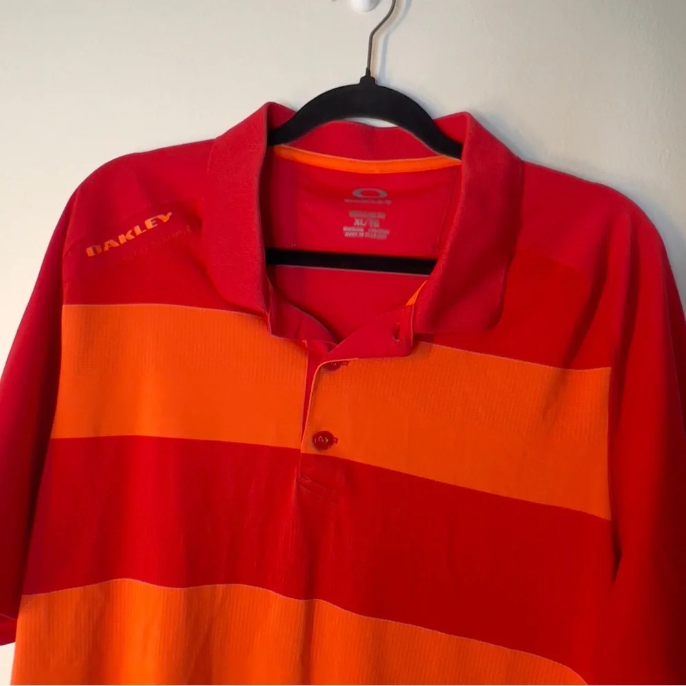 OAKLEY men’s xL Short sleeve orange Polo Shirt